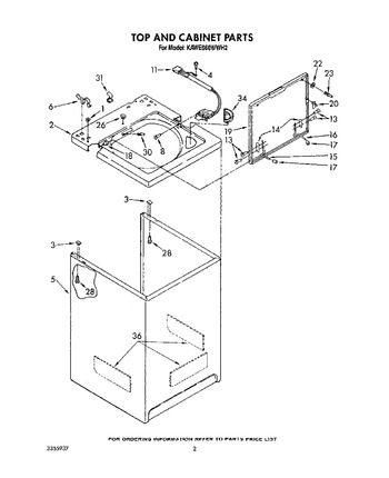 Diagram for KAWE660WWH2