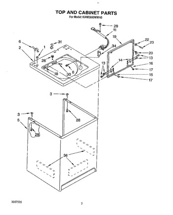 Diagram for KAWE660WWH3