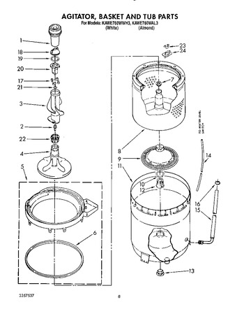 Diagram for KAWE760WWH3