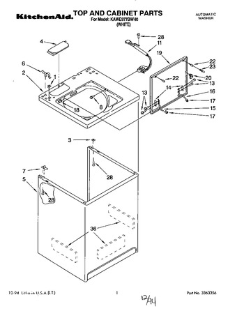 Diagram for KAWE977BWH0