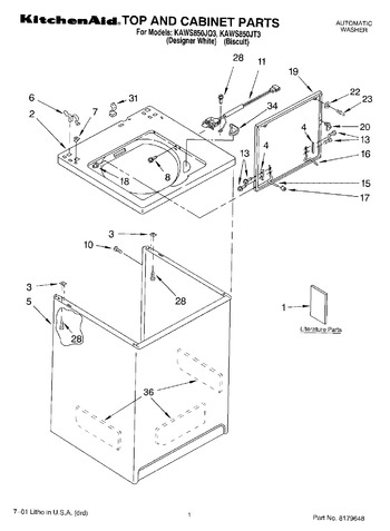 Diagram for KAWS850JQ3