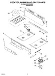 Diagram for 06 - Cooktop, Burner And Grate Parts