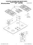 Diagram for 01 - Cooktop, Burner And Grate Parts