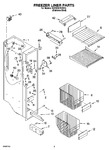 Diagram for 04 - Freezer Liner Parts