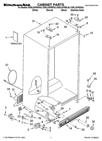 Diagram for KSRL25FRWH00