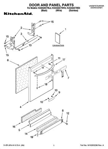 Diagram for KUDA03CTBL3