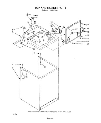 Diagram for LA7001XTW0