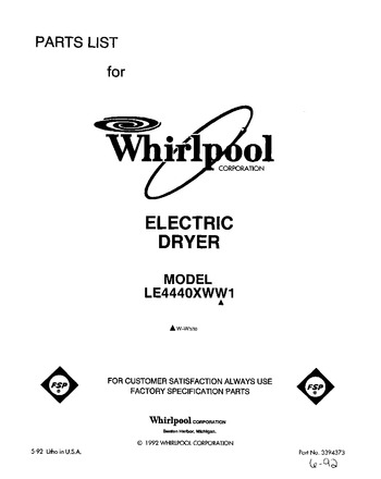 Diagram for LE4440XWW1