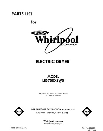 Diagram for LE5700XSW0