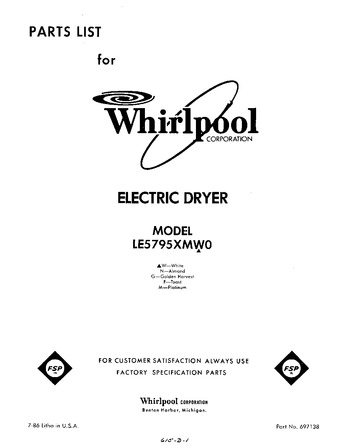 Diagram for LE5795XMW0