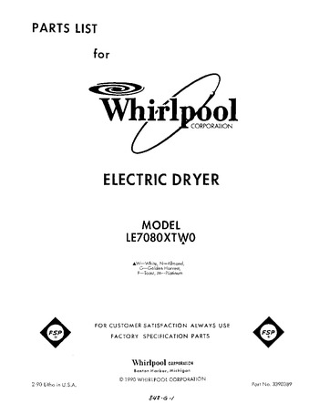 Diagram for LE7080XTW0