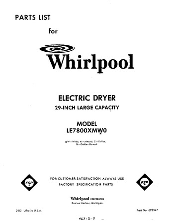 Diagram for LE7800XMW0