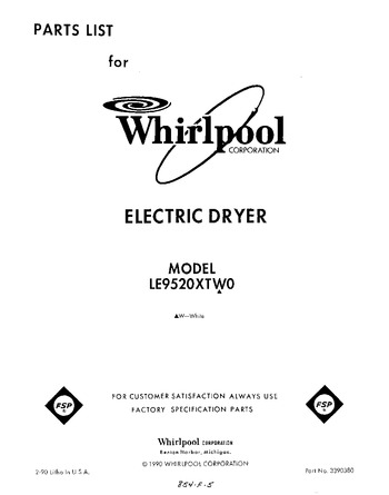 Diagram for LE9520XTW0