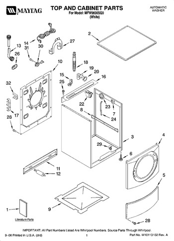 Diagram for MFW9600SQ0