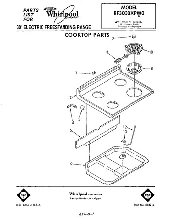 Diagram for RF303BXPW0