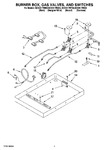 Diagram for 02 - Burner Box, Gas Valves, And Switches