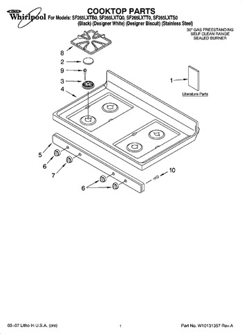 Diagram for SF265LXTT0