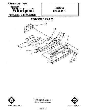 Diagram for SHF5884P1