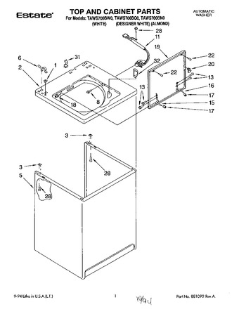 Diagram for TAWS700BQ0