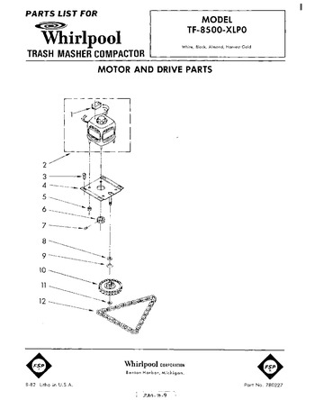 Diagram for TF8500XLP0