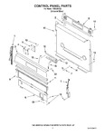 Diagram for 02 - Control Panel Parts