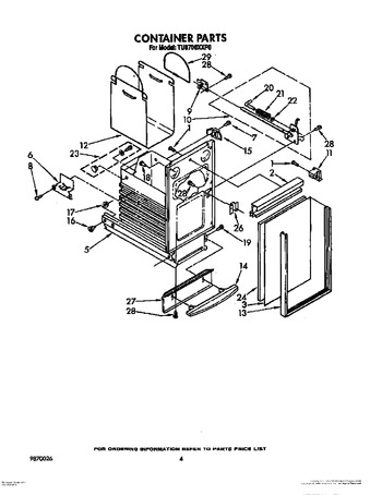 Diagram for TU8700XXP0