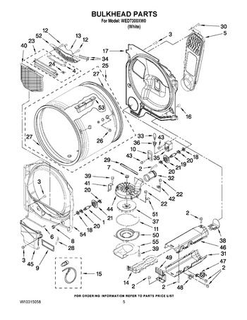 Diagram for WED7300XW0