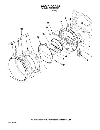 Diagram for WED9150WW0