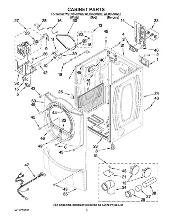 Diagram for WED9550WW0