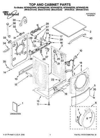 Diagram for WFW9400SB00