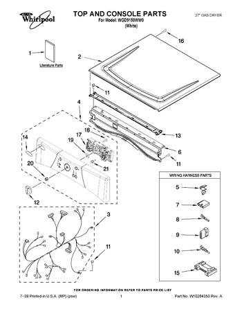 Diagram for WGD9150WW0