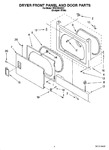 Diagram for 02 - Dryer Front Panel And Door Parts