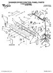 Diagram for 01 - Washer/dryer Control Panel Parts