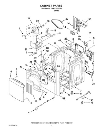 Diagram for YWED7300XW0