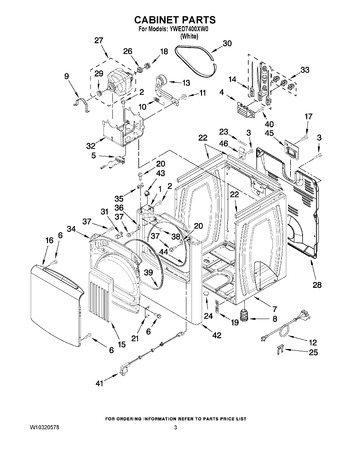 Diagram for YWED7400XW0