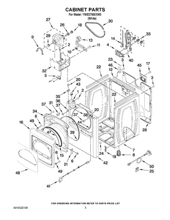 Diagram for YWED7600XW0