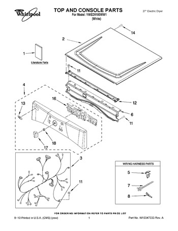 Diagram for YWED9150WW1