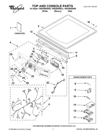 Diagram for YWED9550WL0