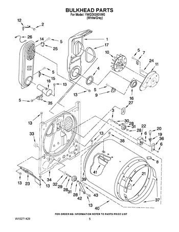 Diagram for YWGD5300VW0