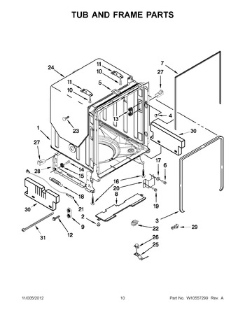 Diagram for KUDE70FXWH5