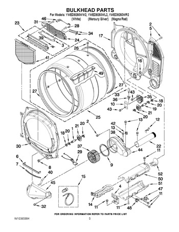 Diagram for YWED9250WW2