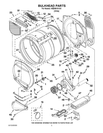 Diagram for WED5610XW0