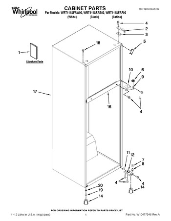 Diagram for WRT111SFAW00