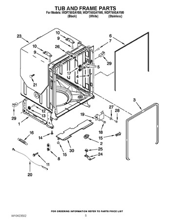 Diagram for WDF750SAYW0