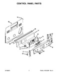 Diagram for 03 - Control Panel Parts