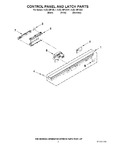 Diagram for 02 - Control Panel And Latch Parts