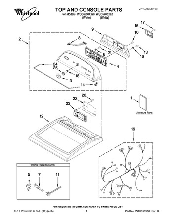 Diagram for WGD5700XL0