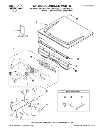 Diagram for YWED9270XW1