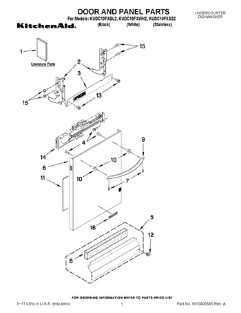 Diagram for KUDC10FXBL2