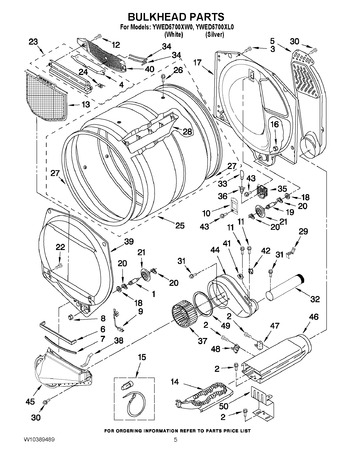 Diagram for YWED5700XW0